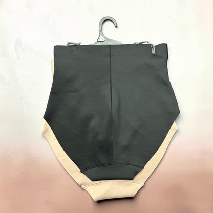 Nicole Miller New York Scuba Shaping Briefs 2-Pack NM6829 Black-Beige~Firm Control~82% Nylon 18% Sp