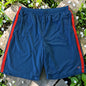 Champion Authentic Athleticwear Mesh Shorts - Light Blue with Solid Red Ribbon and C Champion Logo on Leg