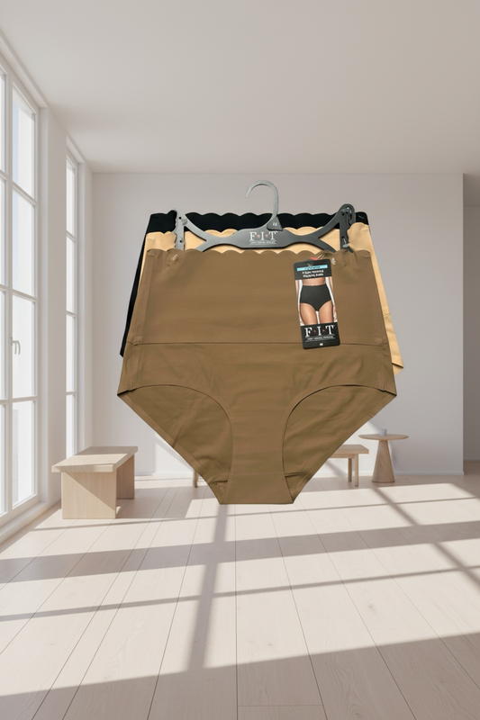 F.I.T. Figure Improving Technology Women's High-Waist Scallop Briefs 3-Pack