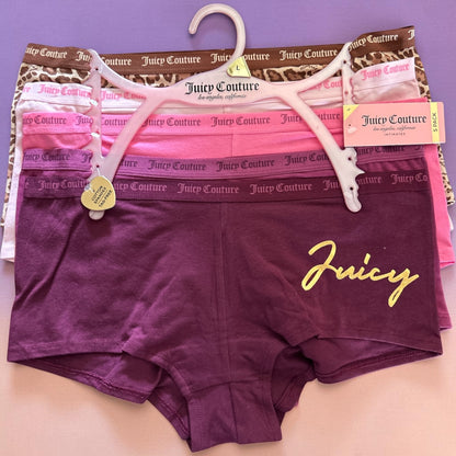 Juicy Couture Women Boyshort Underwear Cotton Stretch 5-Pack JC7530