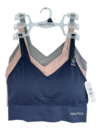 Nautica 3-Pack Soft Lounge Bras with Removable Pads NT1731