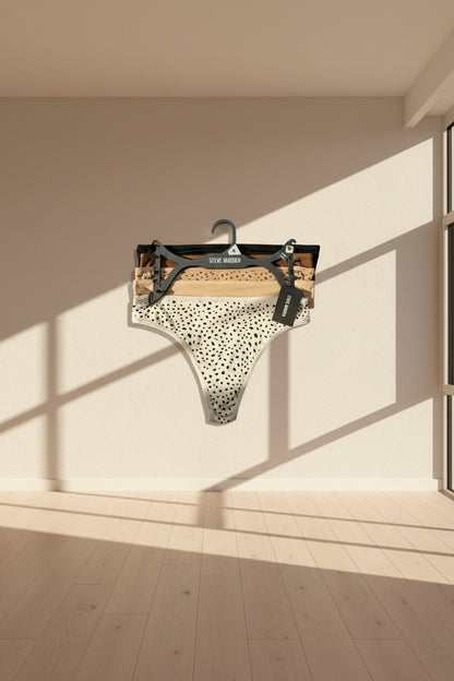 Steve Madden Women's Logo Thong Seamless 5-Pack Size M