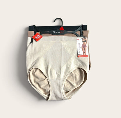 Skinnygirl Women's Seamless Shaping Briefs 3-Pack Tummy Control Panties SG7629