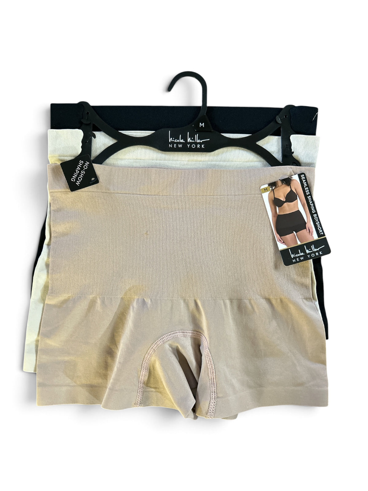 Nicole Miller 3-Pack Women’s Seamless High-Waisted Shaping Boyshort Panties