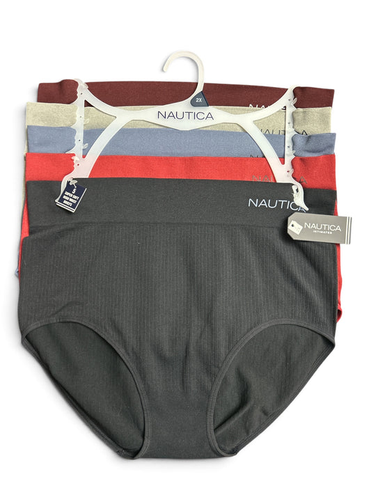 Nautica 5-Pack Super Soft Plus Size High-Waist Briefs-NT9948 $48