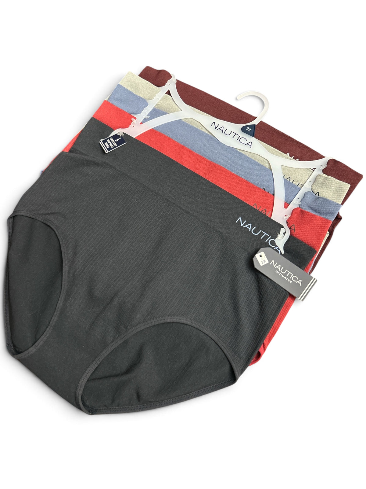 Nautica 5-Pack Super Soft Plus Size High-Waist Briefs-NT9948 $48