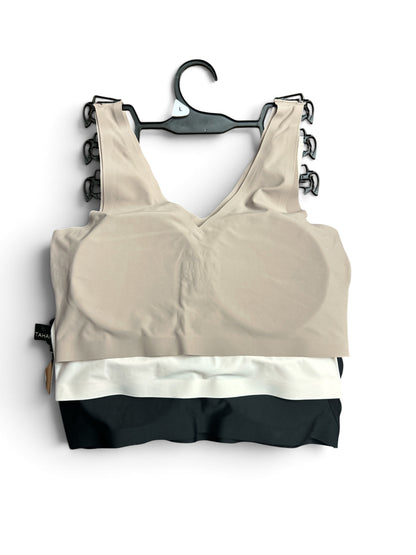 Tahari Women’s Seamless Bras Laser Cut 3 Pack V-Neck Removable Cups Sz. L NWT