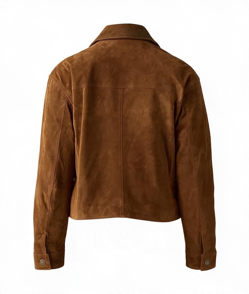 Levi's Women's Suede Cropped Chore Jacket Brown Size XL