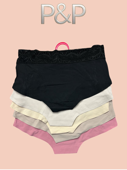 Betsy Johnson 5 pack Boy Shorts Multicolor~Seamless Style LCP5 – BJ45~ ALL SIZES !