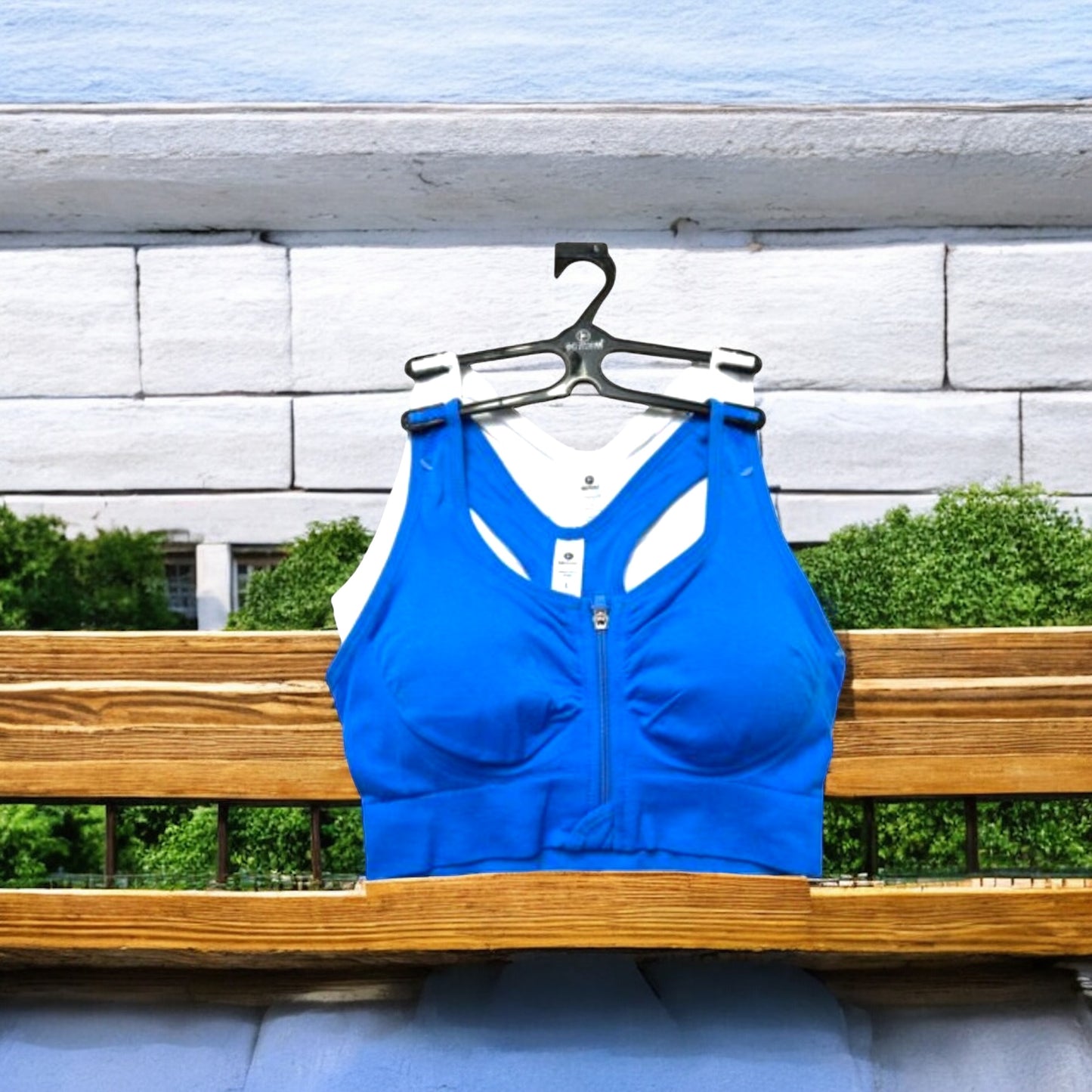 90 Degree By Reflex High Perform. Full Support Sport  Bra Set-Two L MSRP$58