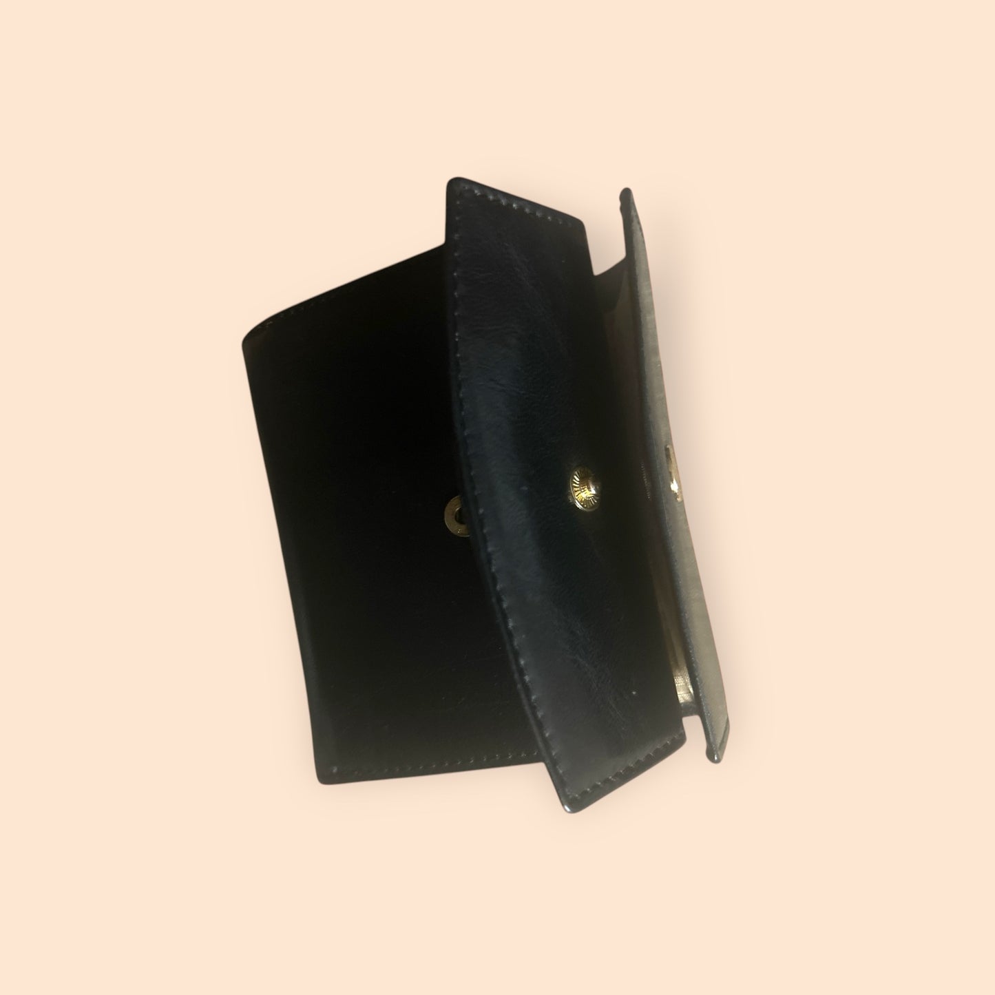 LODIS BLACK Classic Premium Leather RFID Double Flap-Snap Wallet Cardholder~GREAT