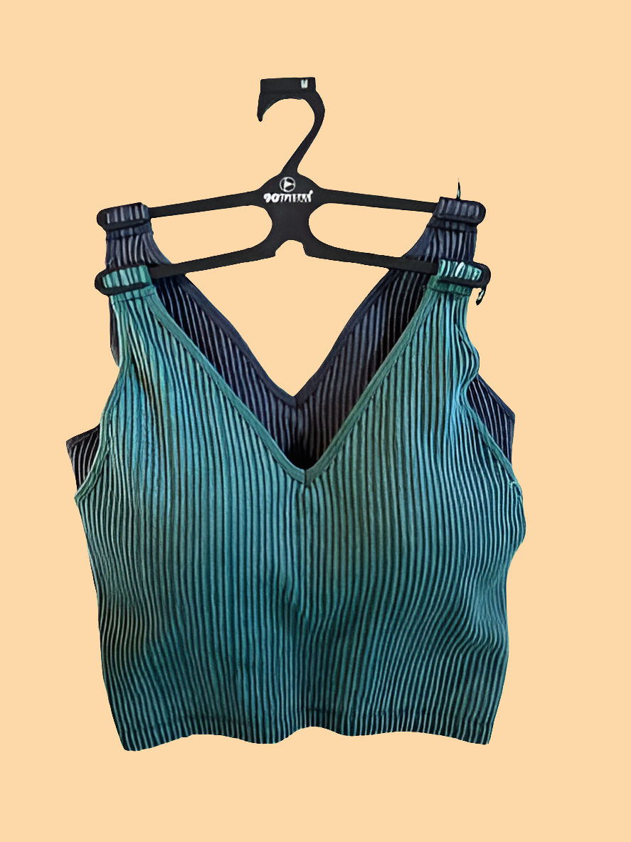 90 Degree By Reflex~LARGE BRAS  Green/Black~ Alamo Bra~GREAT FIT!